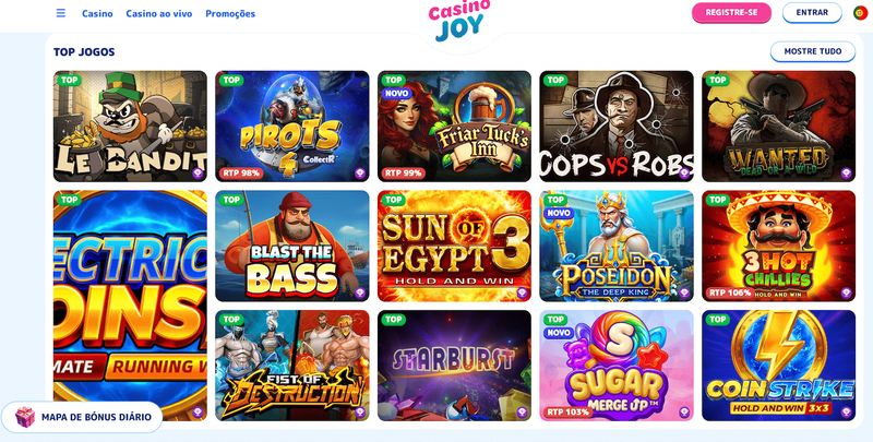 Casinojoy - casino online em Portugal com mesas de live casino