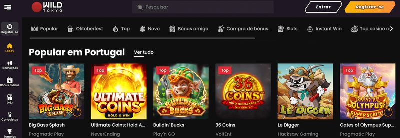 Wild Tokyo - casino online para jogadores em Portugal com slots e jogos ao vivo